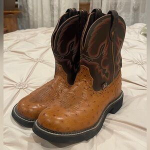 Justin GYPSY COWGIRL COLLECTION Ostrich Print Boots Women’s Size 9